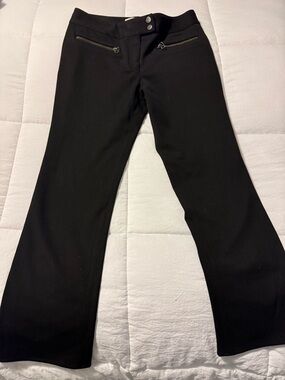 Veronica Beard Black Flare Jeans with Zip Pockets
